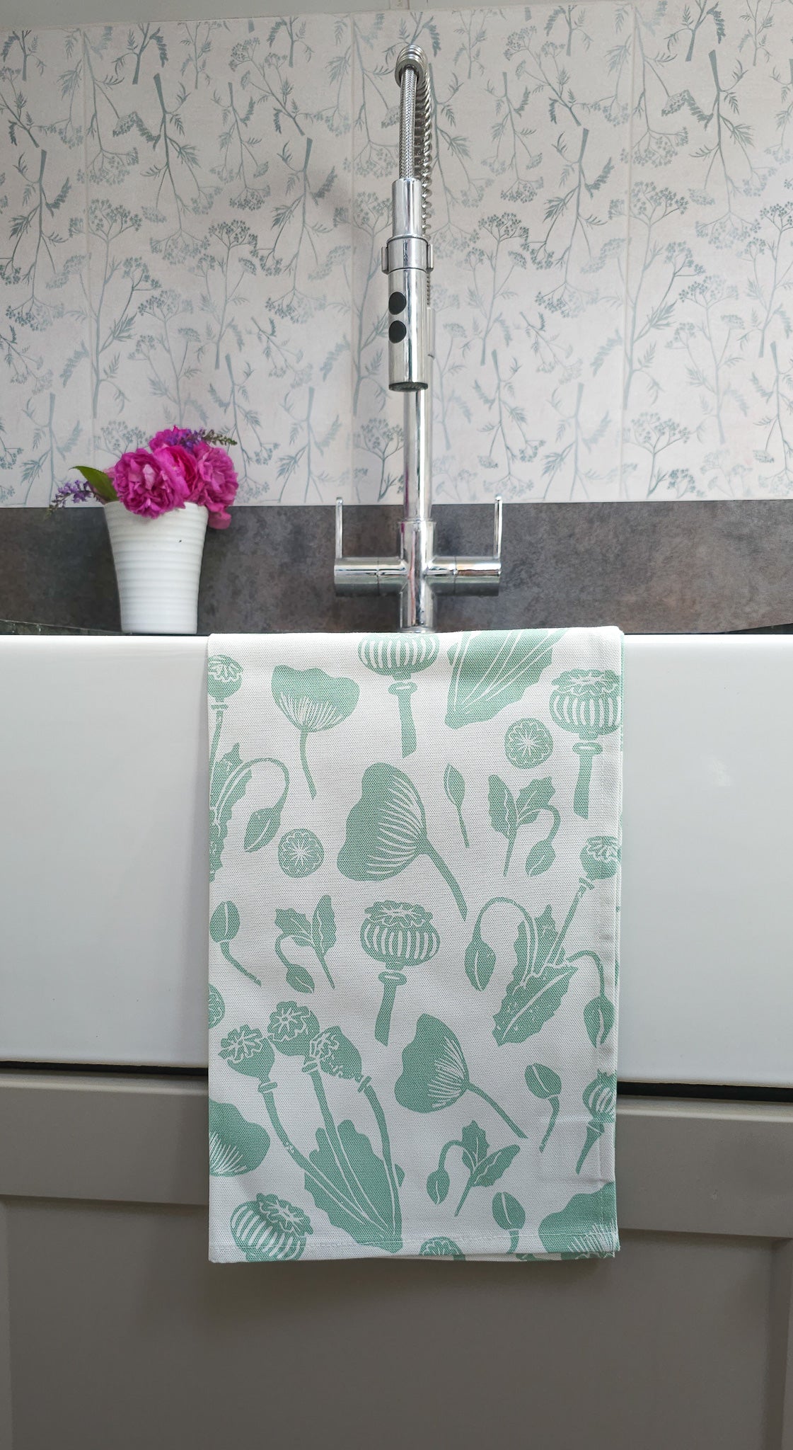 Wild Poppies Tea Towel