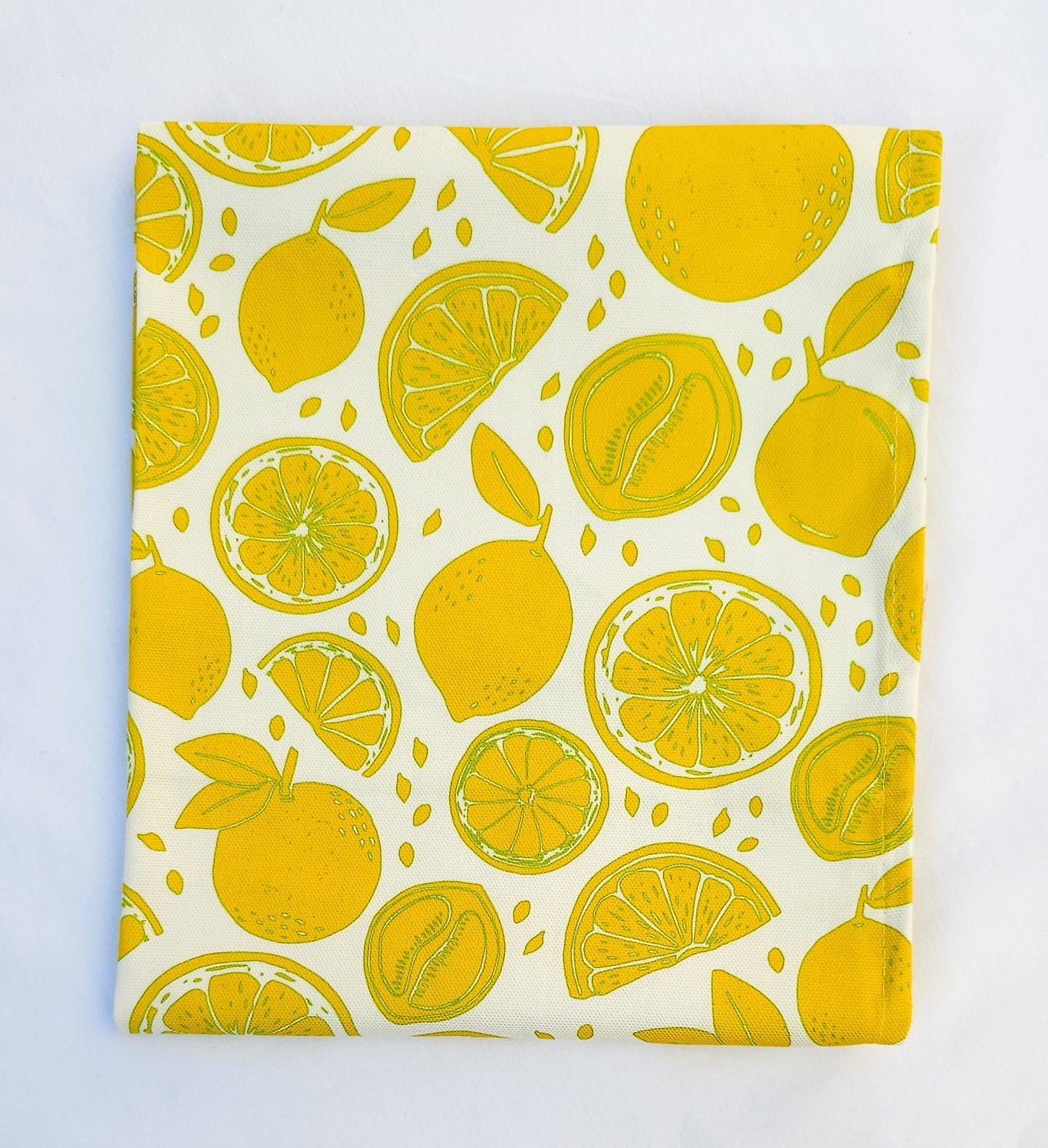 Zingy Yellow Citrus Tea Towel