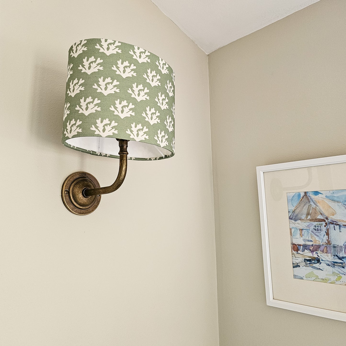Available Now - Oval Lampshade - Seaweed