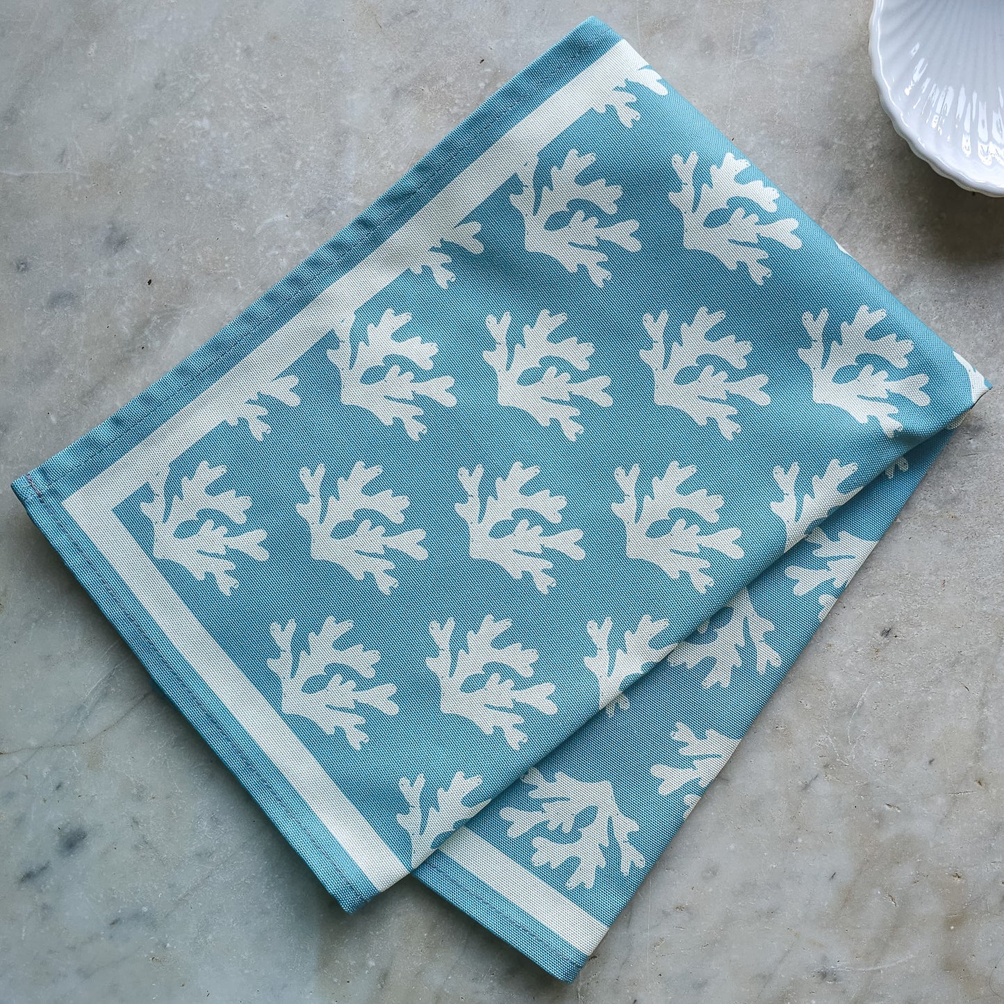 Blue Seaweed Tea Towel