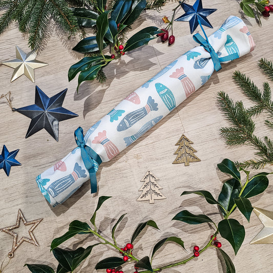 Fishes Tea Towel Christmas Cracker