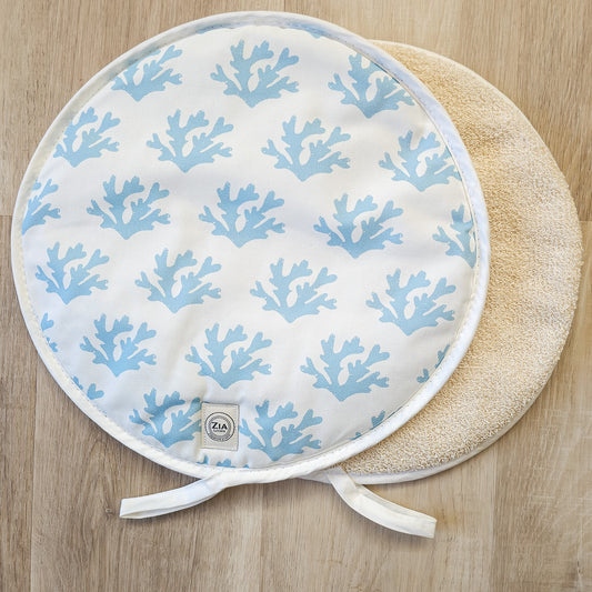 Sky Blue Seaweed Aga & Hob Cover