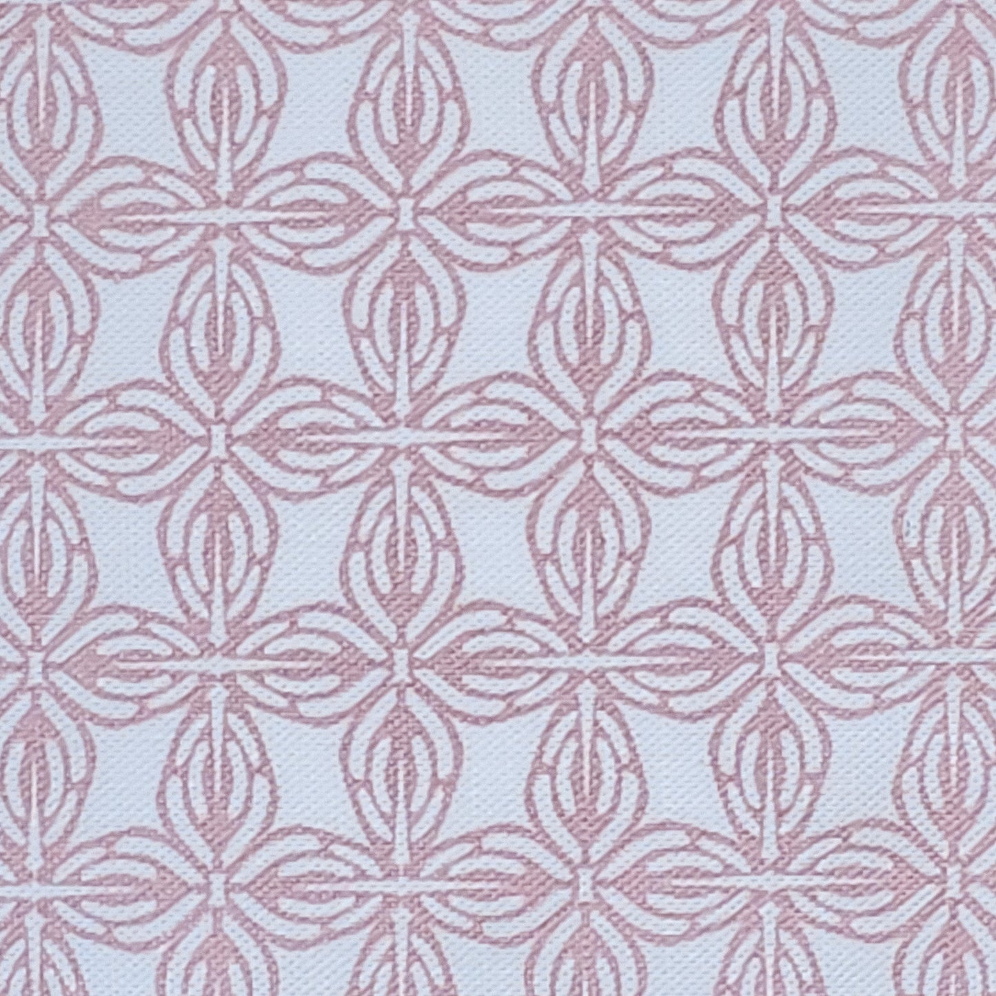 Bella Classic in Pink /white geometric pattern fabric swatch, handmade in cotton‑linen — ZIA LIVING.
