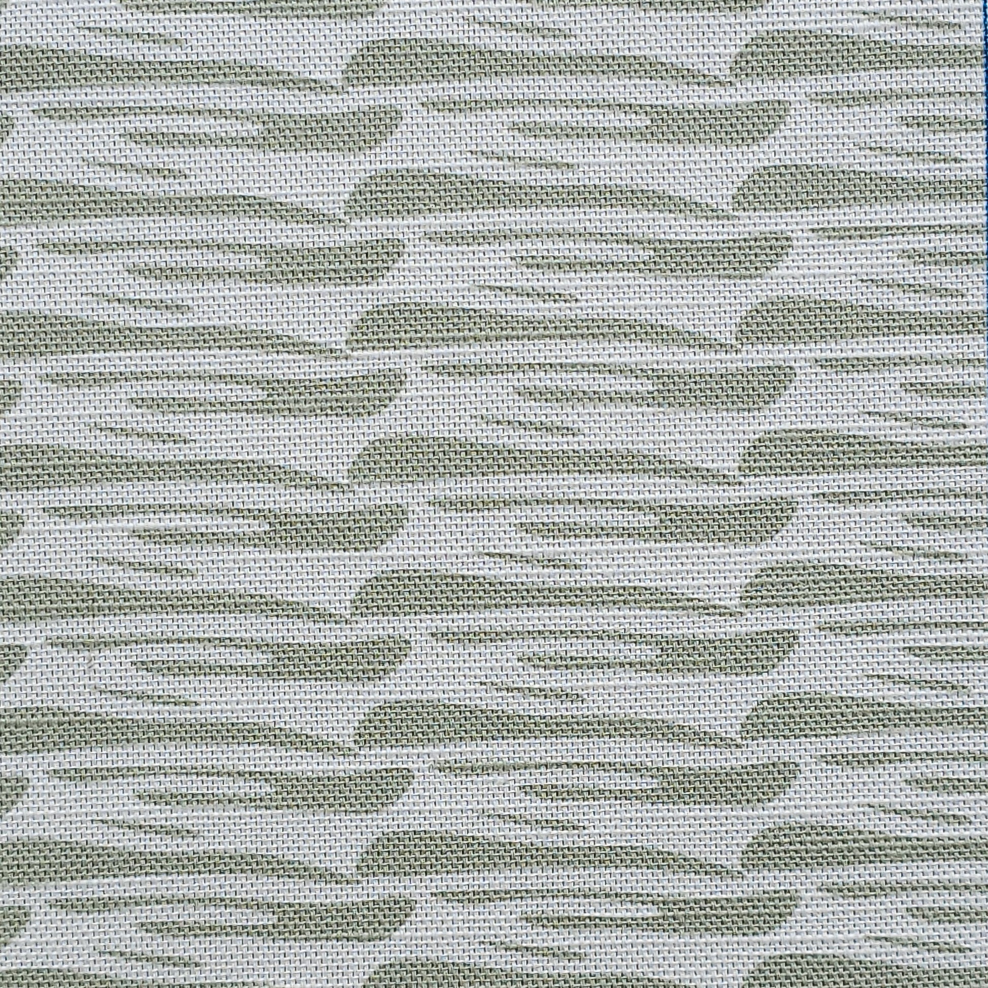 Ondina mushroom wave‑pattern cotton‑linen fabric by ZIA LIVING, featuring a repeating lino‑style motif on a white background.
