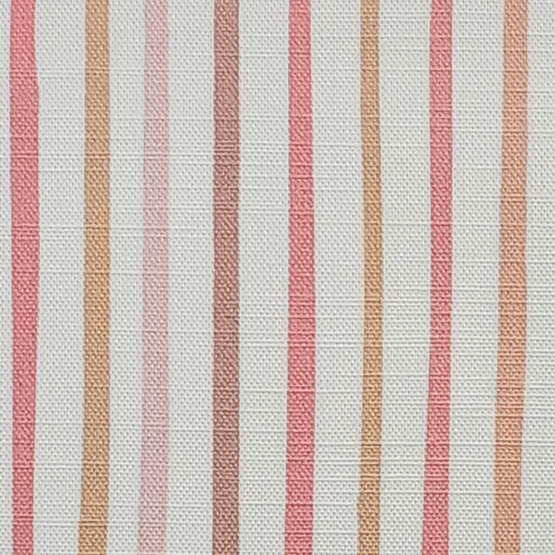 Striped fabric pattern with pink and peach shades  vertical stripes on a white background