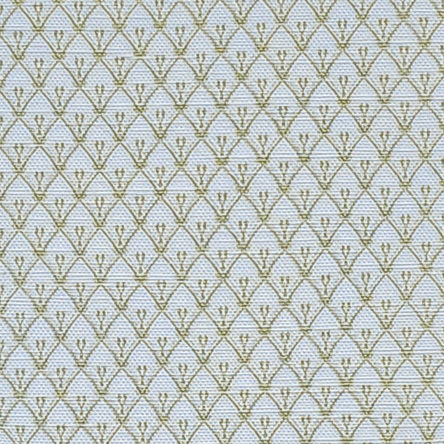 Rosemary fabric swatch in a trellis‑style cotton‑linen fabric by ZIA LIVING, featuring a repeating  lino‑print motif on a neutral background.