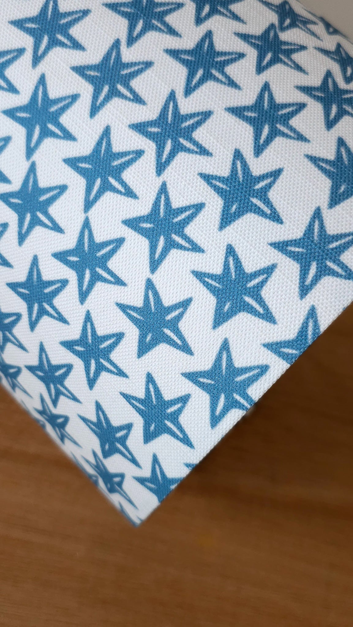 Blue Star Drum Lampshade – 20cm