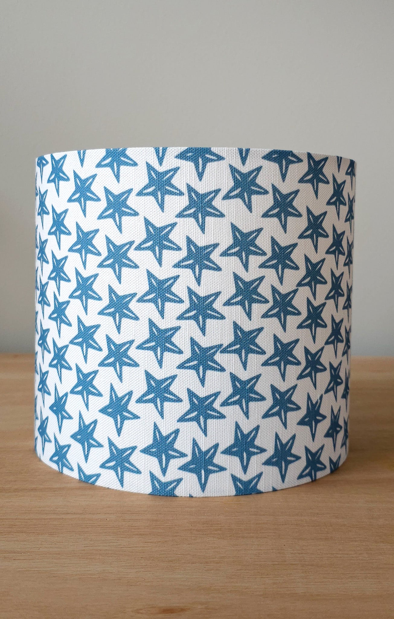 Blue Star Drum Lampshade – 20cm