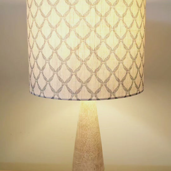 Making a Harbour Stripe fabric lampshade by hand, from start to finish