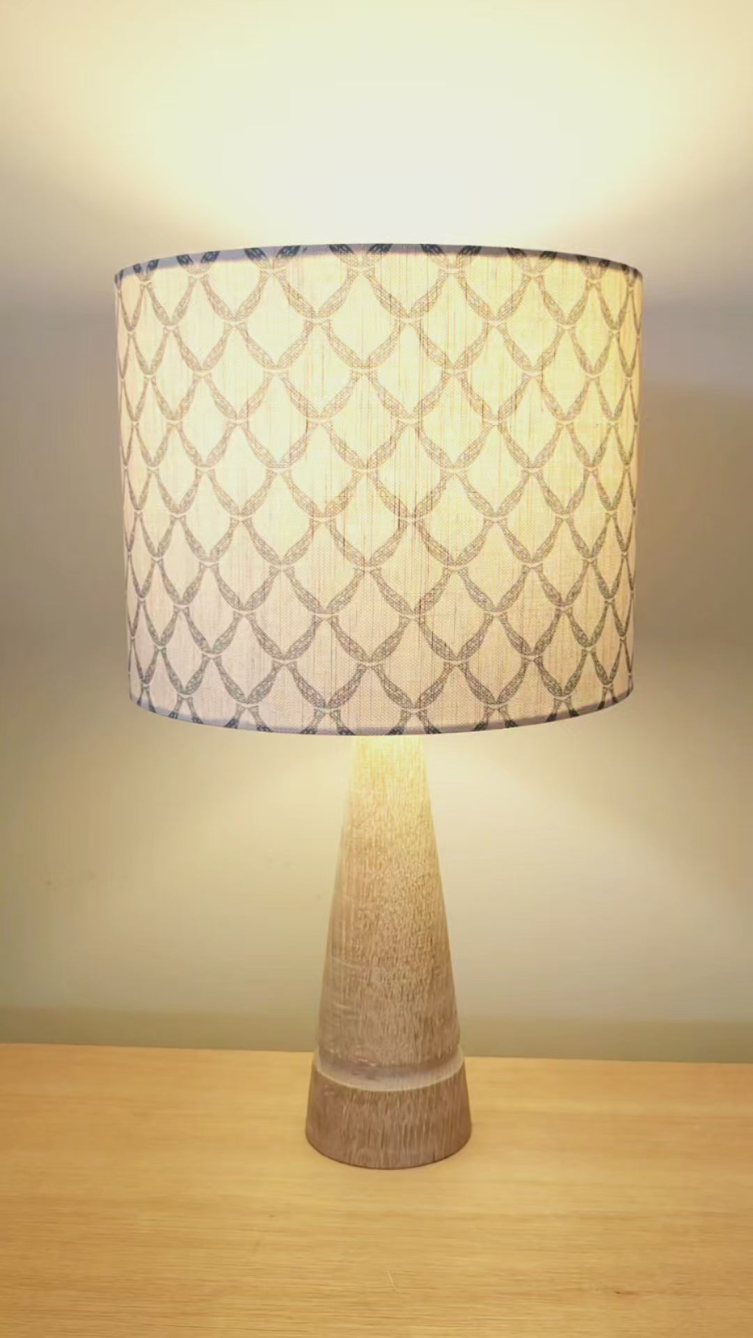 Making a Harbour Stripe fabric lampshade by hand, from start to finish