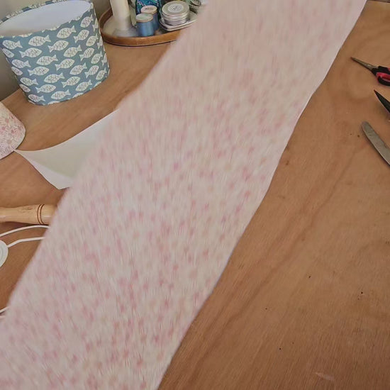 Making a Daisy fabric oval lampshade by hand, from start to finish