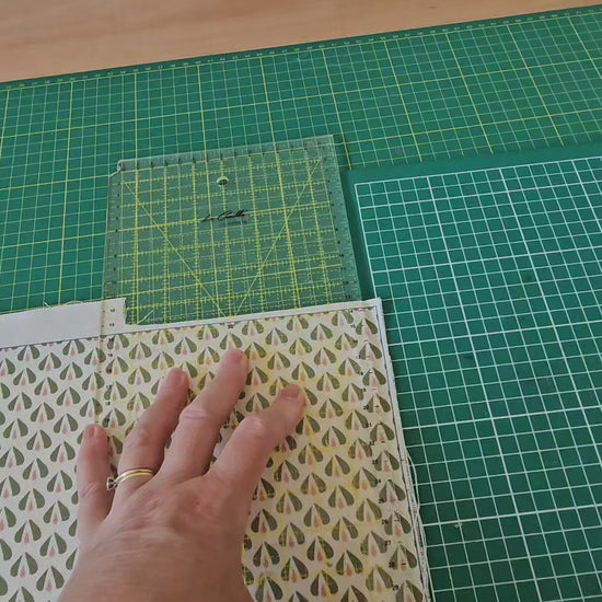 video of a handmade lampshade in Carina print fabric from start to finish