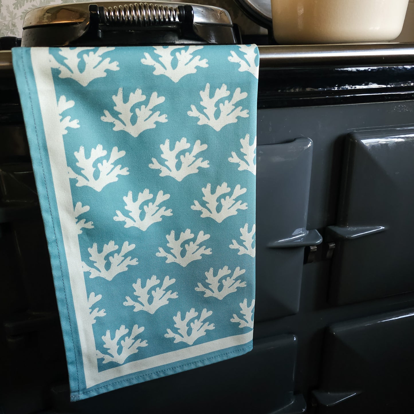 Blue Seaweed Tea Towel