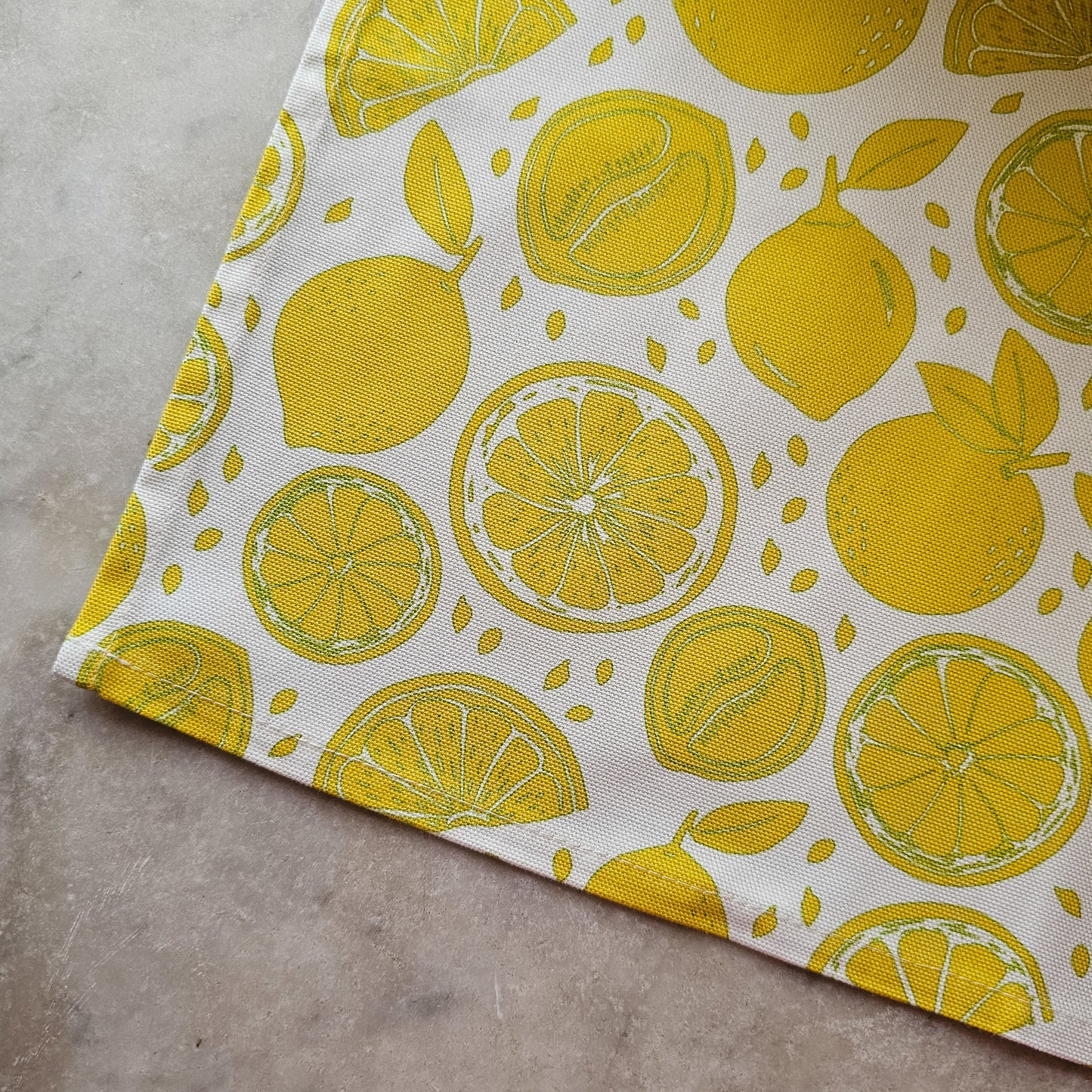 Tray & Tea Towel - Lemon