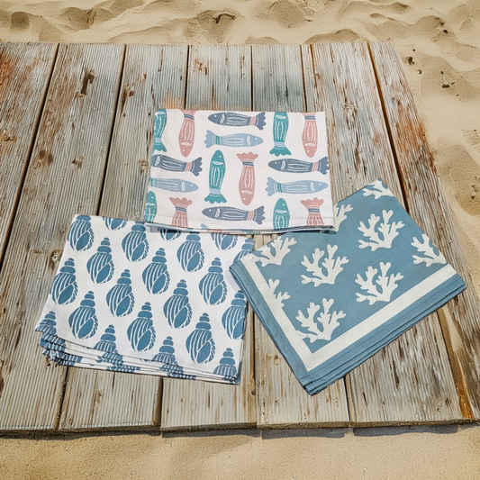Coastal Tea Towel Trio - 3 for £33